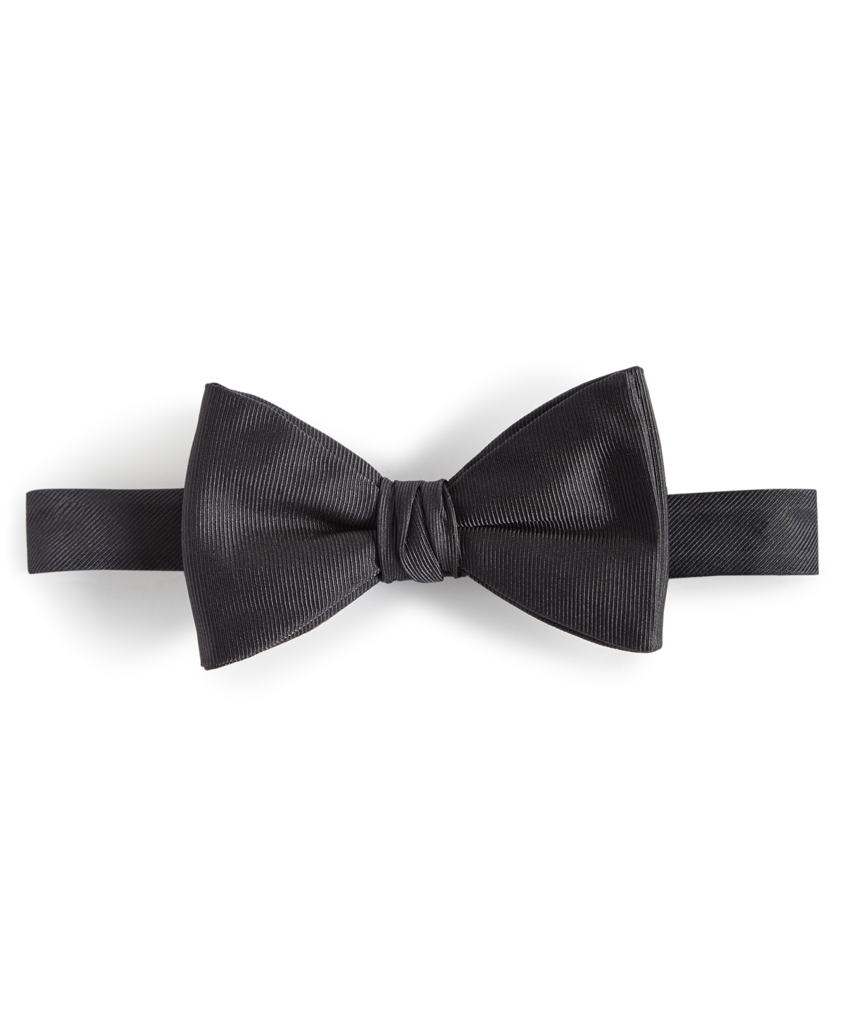 Hugo By  Boss Men's Ribbed Silk Pre-tied Bow Tie In Black