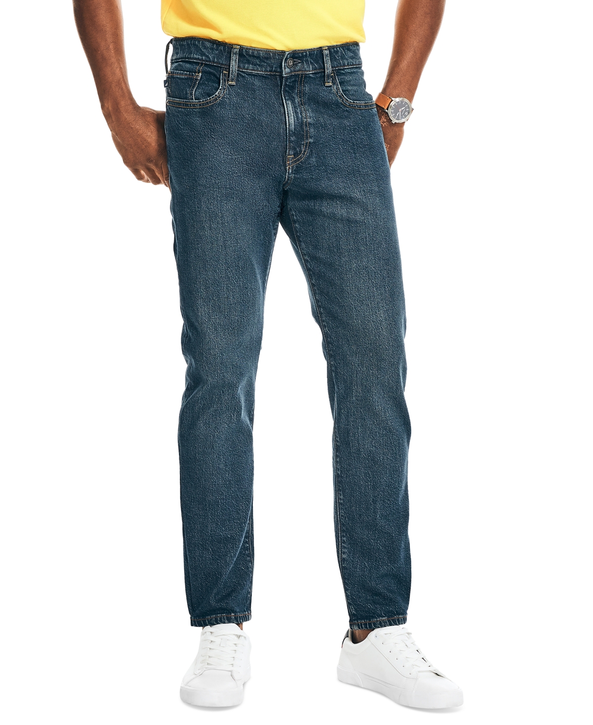 Shop Nautica Men's Athletic Slim-fit Stretch Denim 5-pocket Jeans In Coastal Ridge