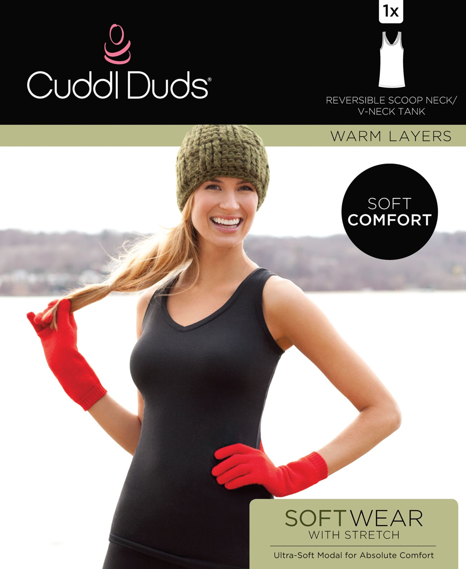 Plus Size Softwear with Stretch Reversible Tank Top