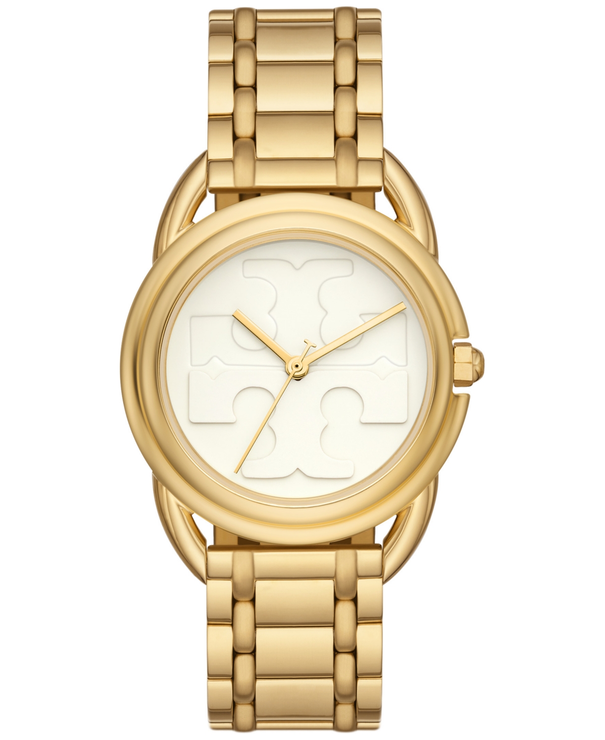 Shop Tory Burch Women's The Miller Gold-tone Stainless Steel Bracelet Watch 32mm