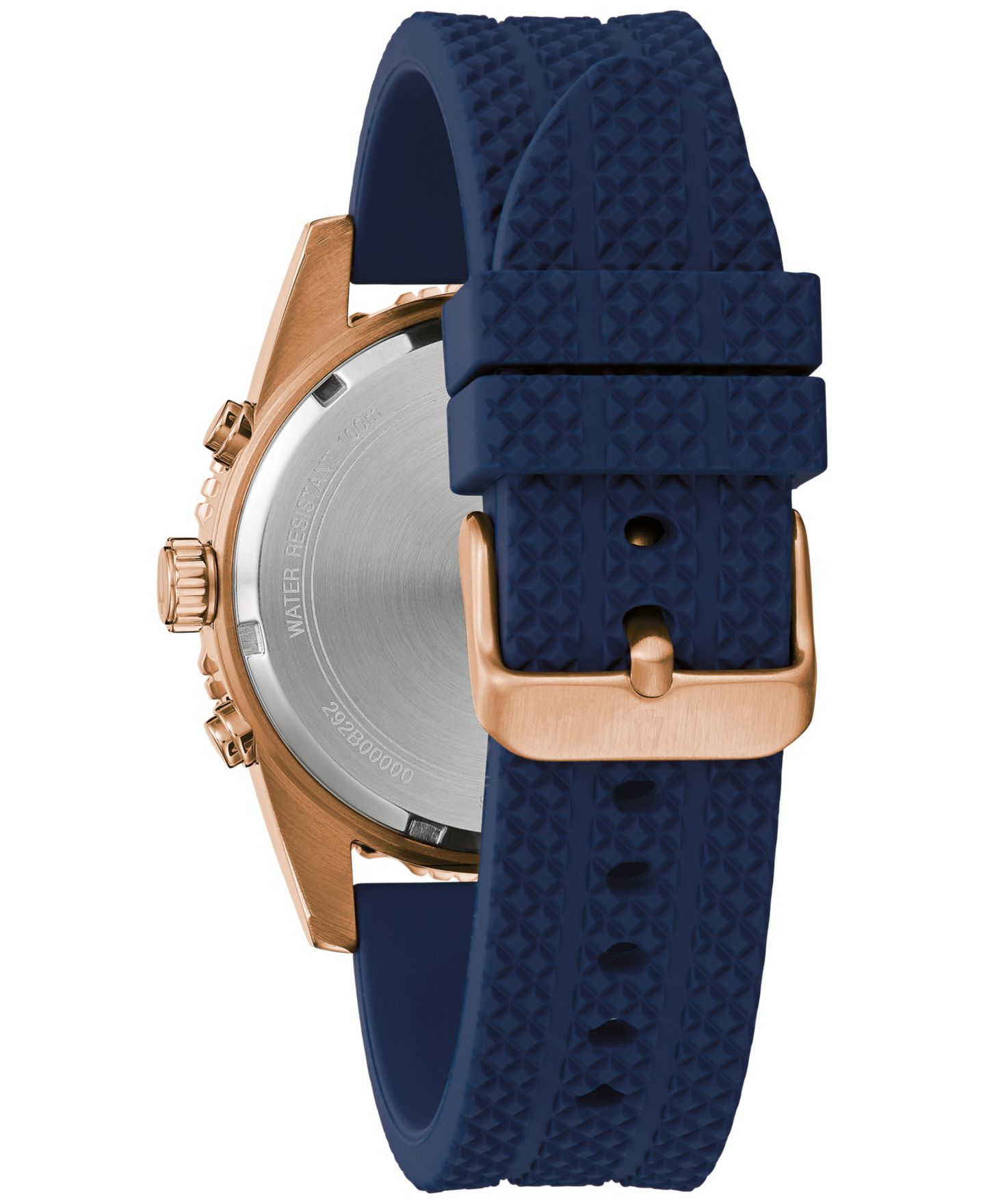 Мужские часы Bulova Chronograph Classic Navy Silicone Strap Watch 43mm — фото 3