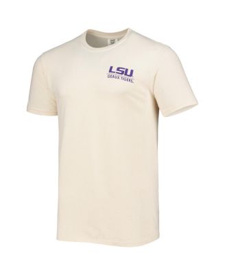 Men's Cream LSU Tigers Landscape Shield Comfort Colors T-shirt