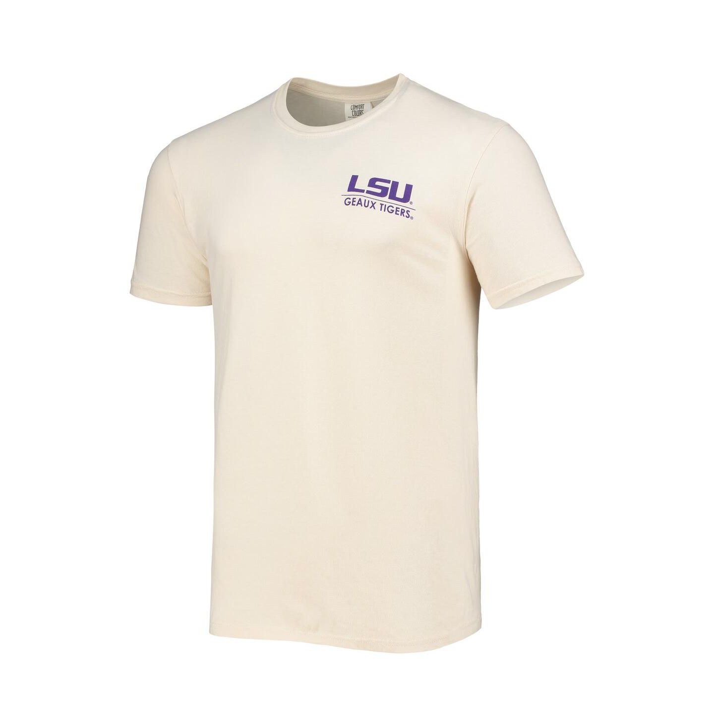 Мужская футболка Image One Cream LSU Tigers Landscape Shield Comfort Colors — фото 3