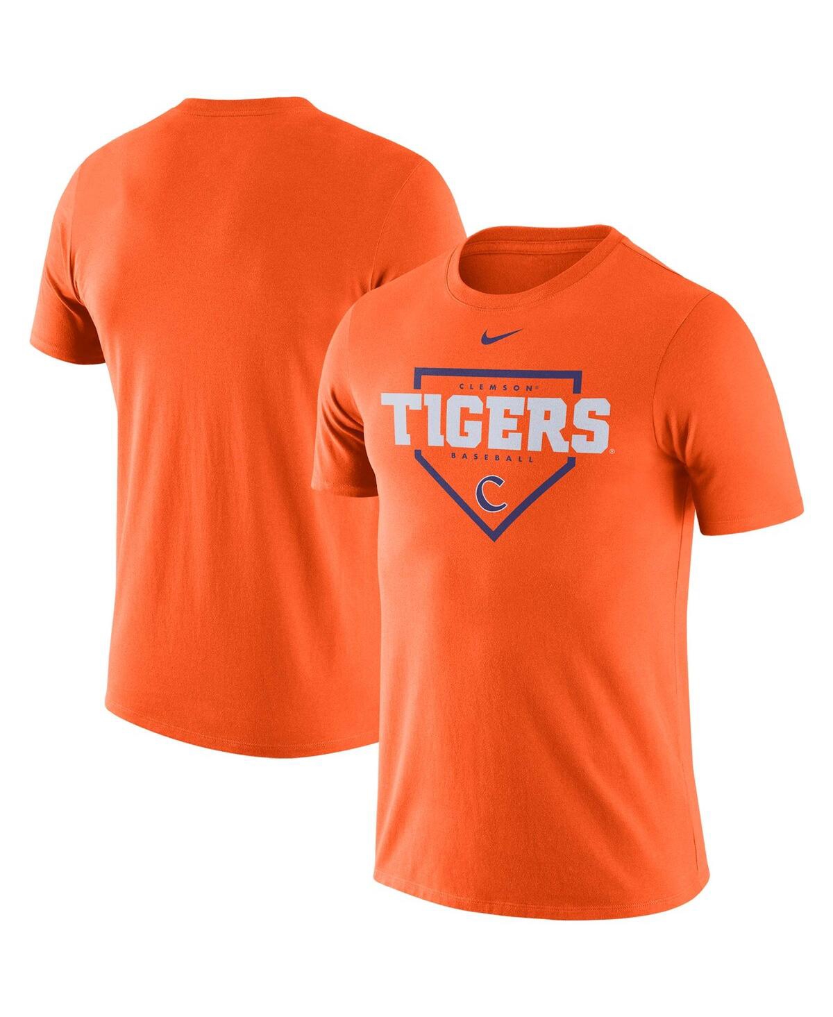 Men's Nike Orange Clemson Tigers Baseball Plate Performance T-shirt