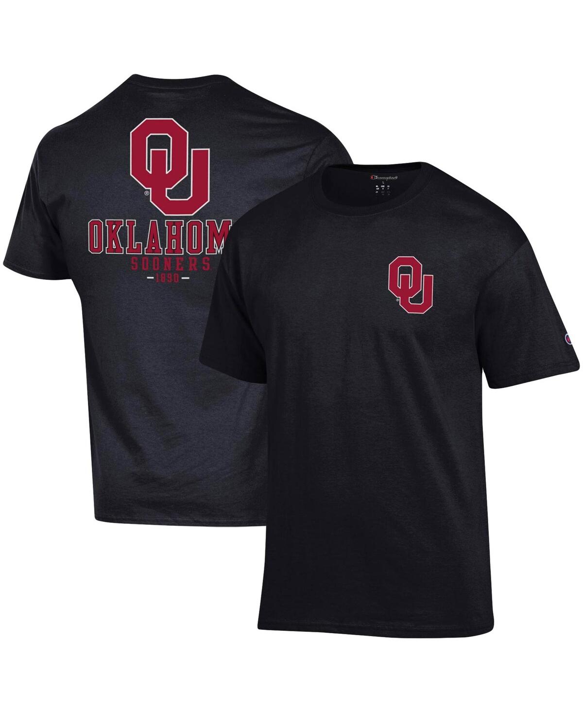 Champion Men's  Black Oklahoma Sooners Stack 2-hit T-shirt
