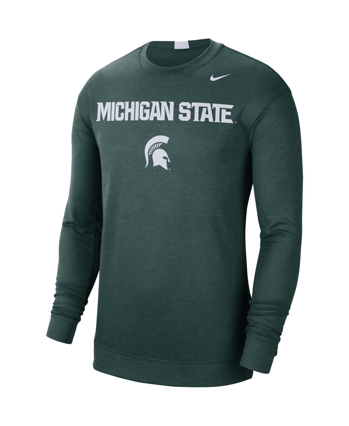 Shop Nike Men's  Green Michigan State Spartans 2021/22 Basketball Team Spotlight Performance Long Sleeve T
