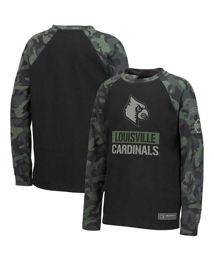 Colosseum Big Boys Black, Camo Louisville Cardinals OHT Military-Inspired  Appreciation Raglan Long Sleeve T-shirt - Macy's