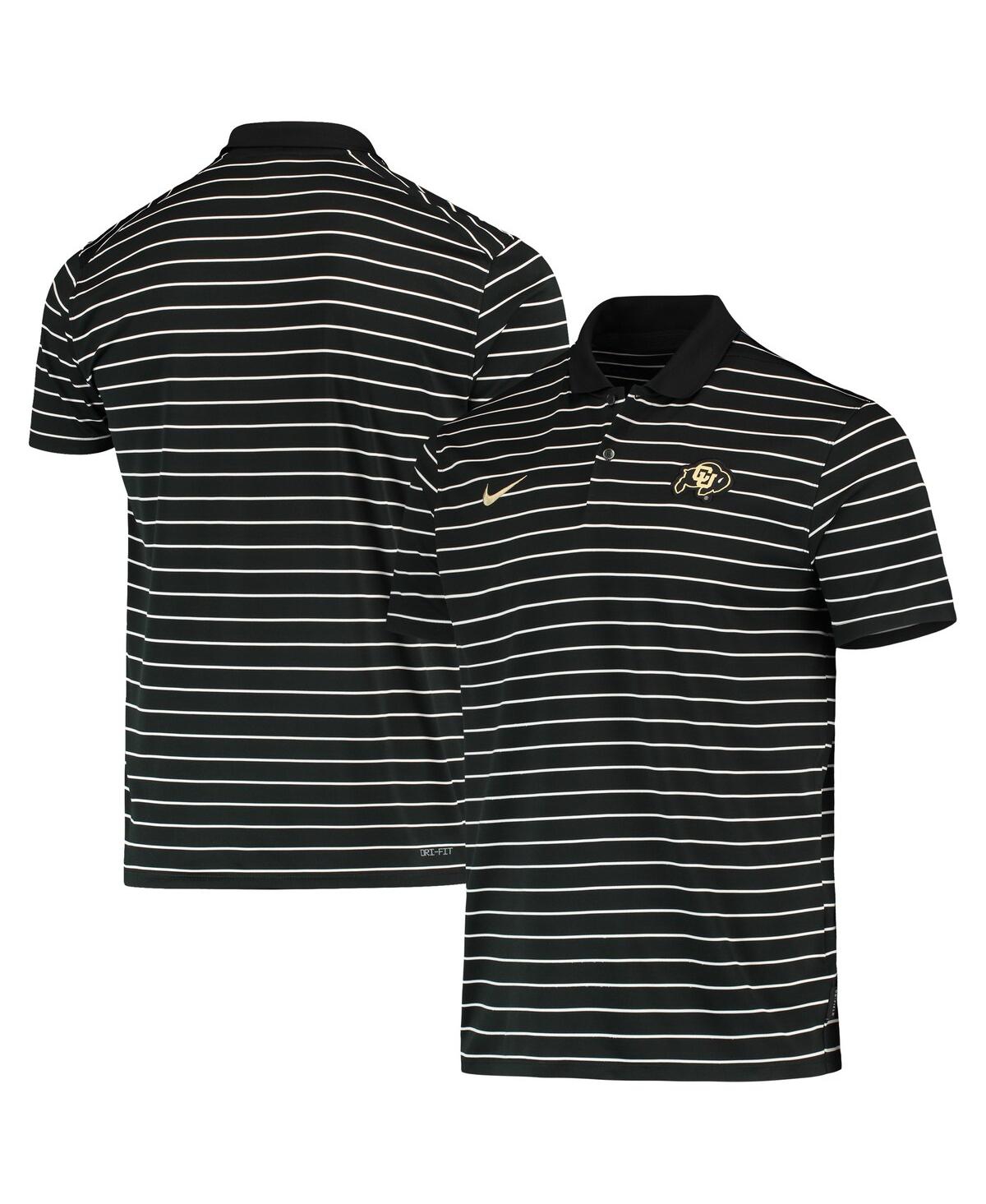 Men's Nike Black Colorado Buffaloes Victory Stripe Performance Polo Shirt