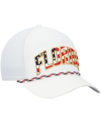 Men's '47 White Florida Gators Stars and Stripes Flag Flutter Hitch Snapback Hat