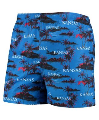 Men's Royal Kansas Jayhawks Island Palm Swim Trunks