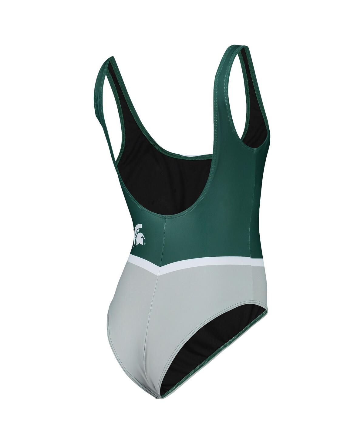 Shop Foco Women's  Green Michigan State Spartans One-piece Bathing Suit
