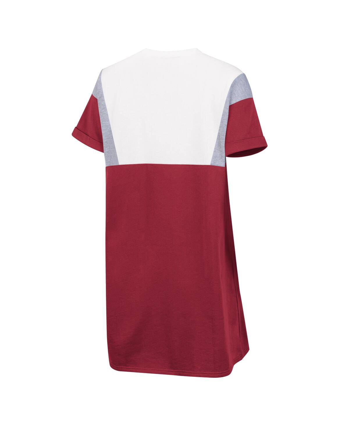 G-iii 4her By Carl Banks Women's  Crimson And White Alabama Crimson Tide 3rd Down Short Sleeve T-shir In Crimson,white