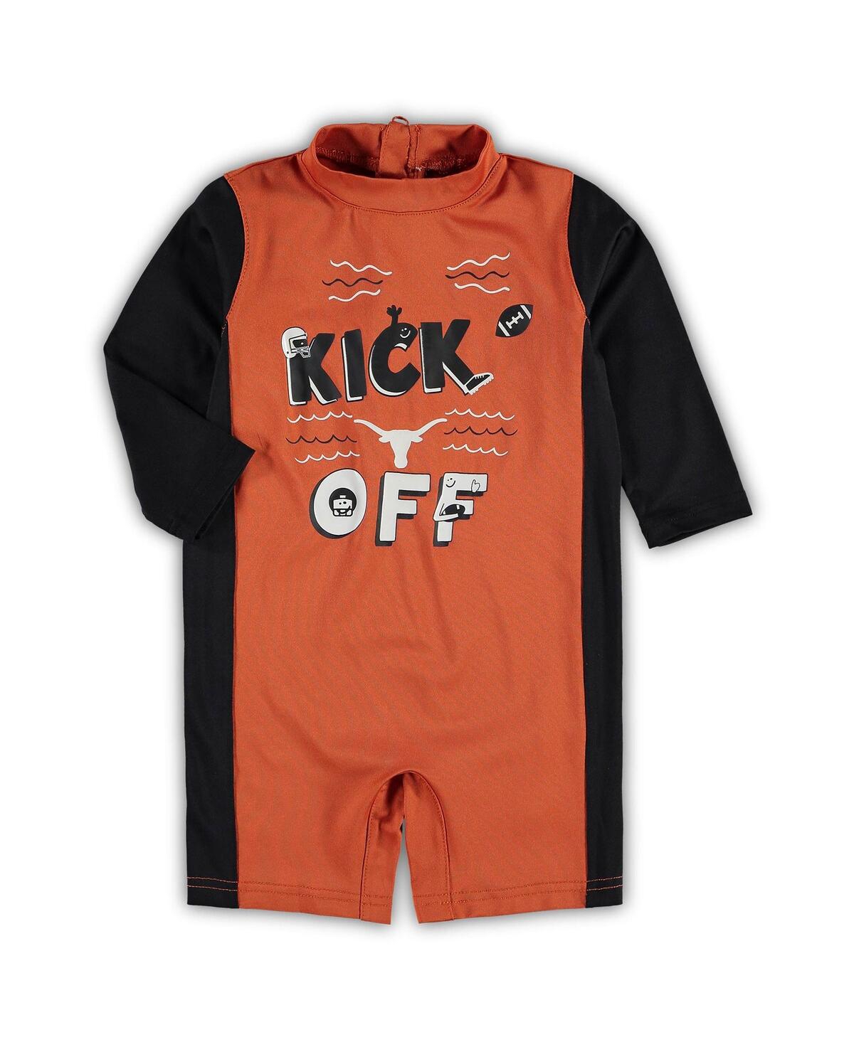 Outerstuff Infant Unisex Texas Orange And Black Texas Longhorns Wave Runner Wetsuit In Texas Orange,black