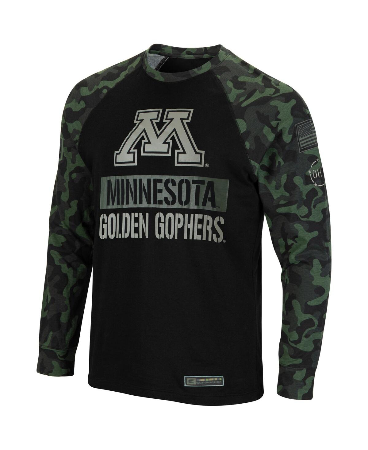 Men's Colosseum Camo Minnesota Golden Gophers Big and Tall Oht Military-Inspired Appreciation Raglan Long Sleeve T-shirt - Camo