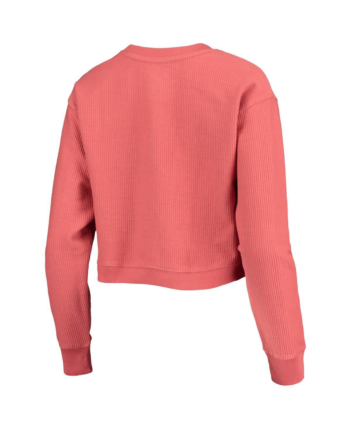 League Collegiate Wear Texas Orange Texas Longhorns Corded Timber Cropped Pullover Sweatshirt In Texas Orange