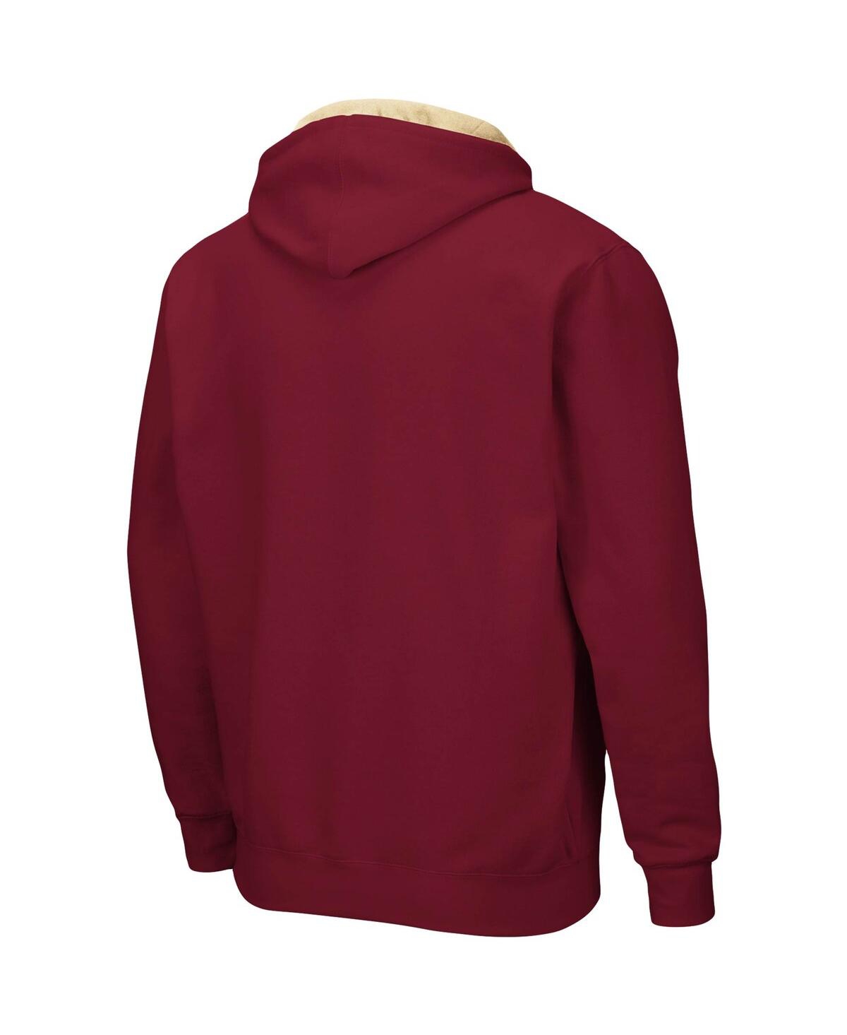 Colosseum Men's  Garnet Florida State Seminoles Arch And Logo 3.0 Pullover Hoodie In Garnet