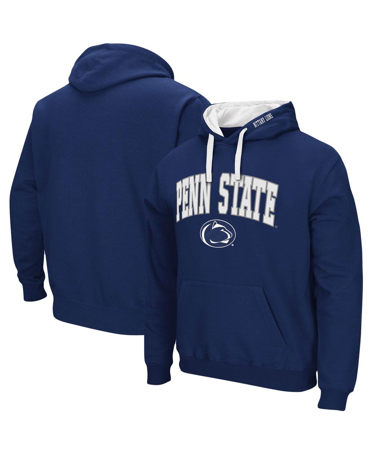 Colosseum Men's  Navy Penn State Nittany Lions Big And Tall Arch & Logo 2.0 Pullover Hoodie In Navy