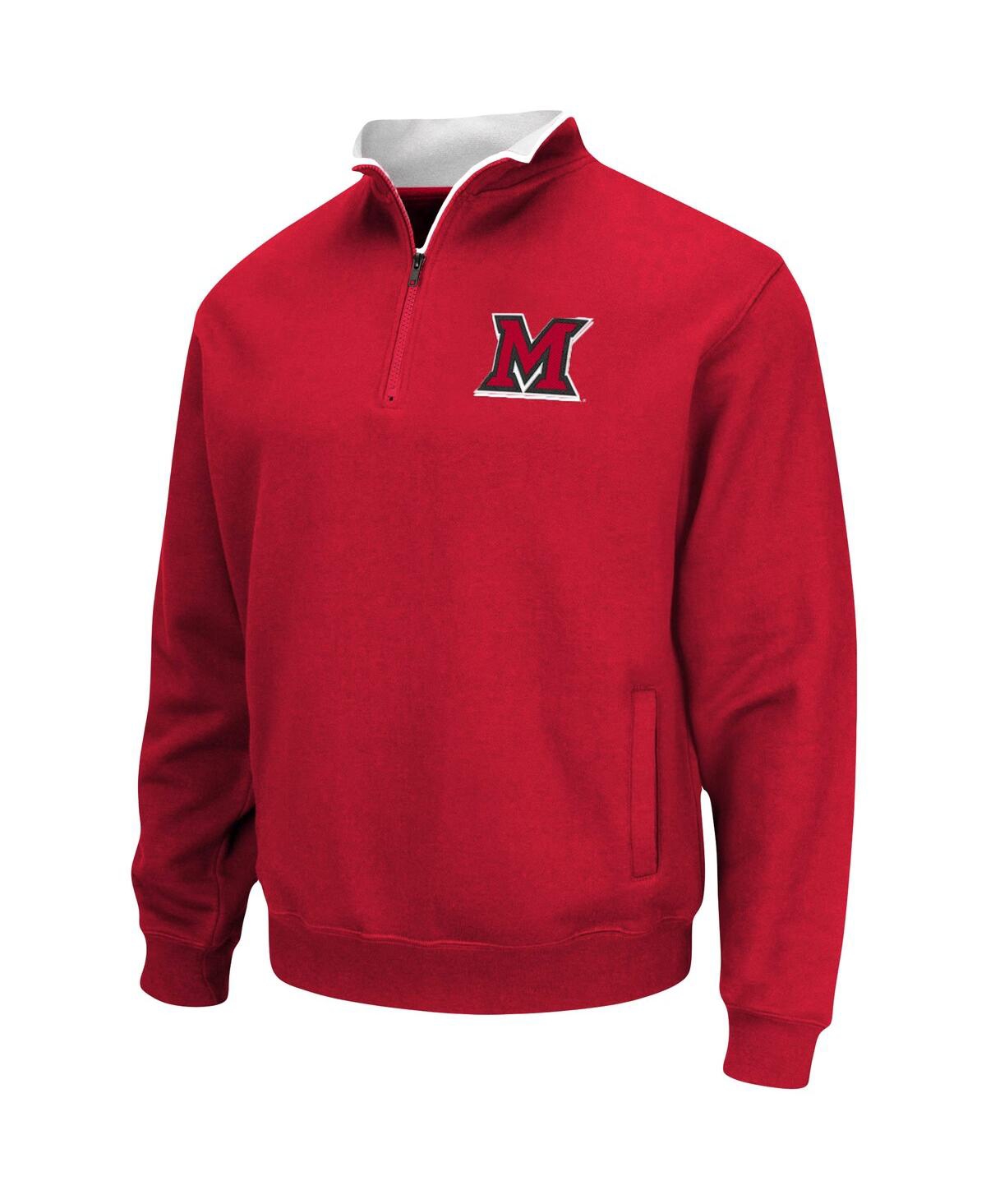 Colosseum Red Miami University Redhawks Tortugas Logo Quarter-zip Jacket In Red