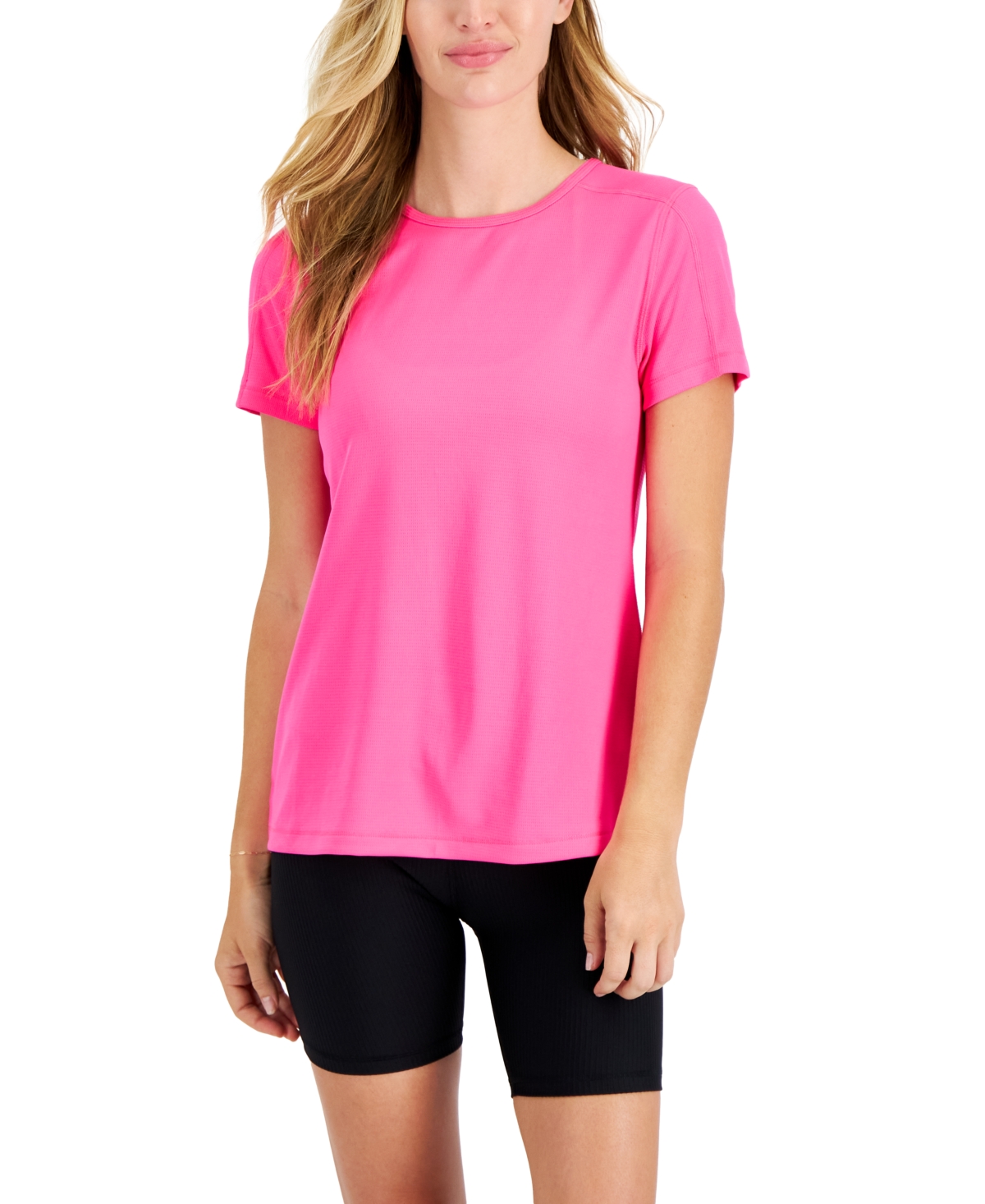 Women's Mesh T-Shirt, Created for Macy's - Molten Pink