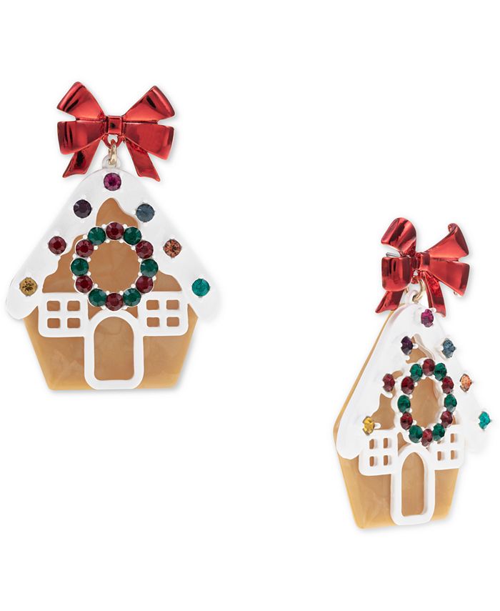 Gingerbread house earrings sales