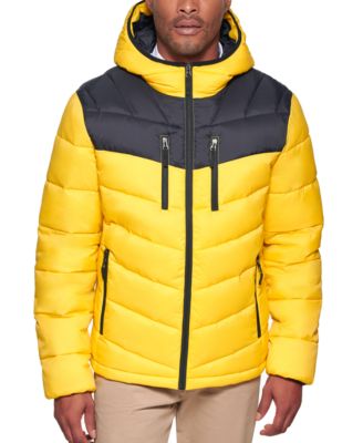 yellow puffer coat mens