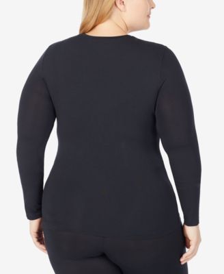 Plus Size Softwear with Stretch Long Sleeve Top