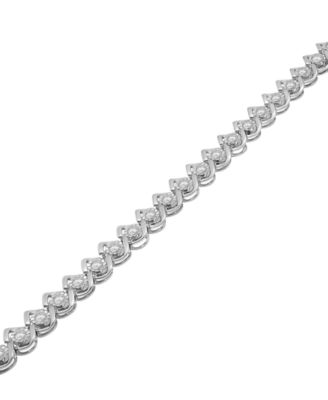 Diamond Twist Link Tennis Bracelet (1 ct. t.w.) in 10k White or 10k Yellow Gold, Created for Macy's