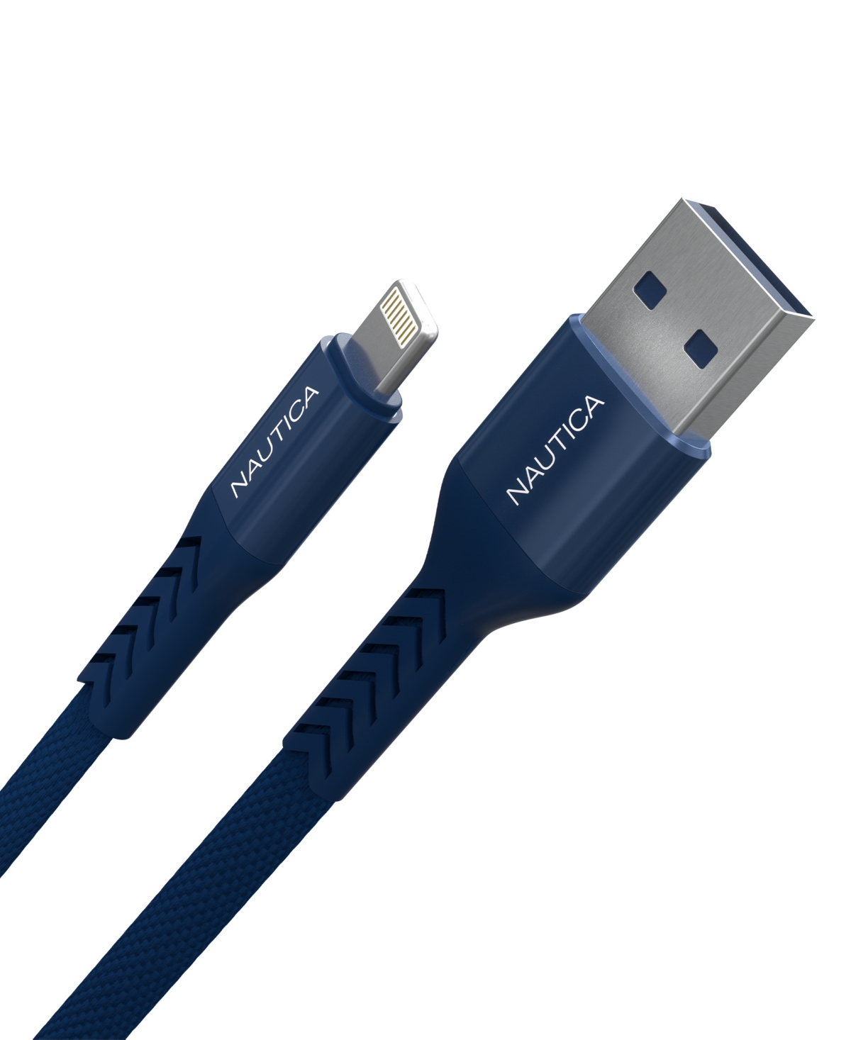 Nautica Usb A To Lighting Cable, Lighting To Usb A 2.4a Charging Cord, 4' In Navy
