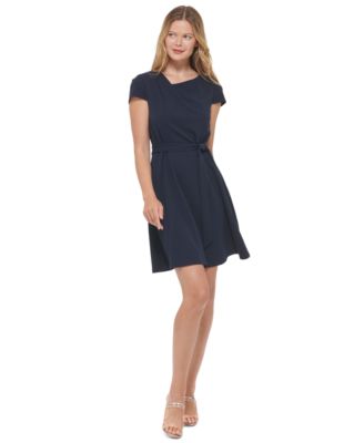 DKNY - Women's Asymmetrical-Neck Dress
