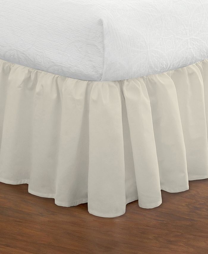 Fresh Ideas Ruffled Poplin California King Bed Skirt - Macy's