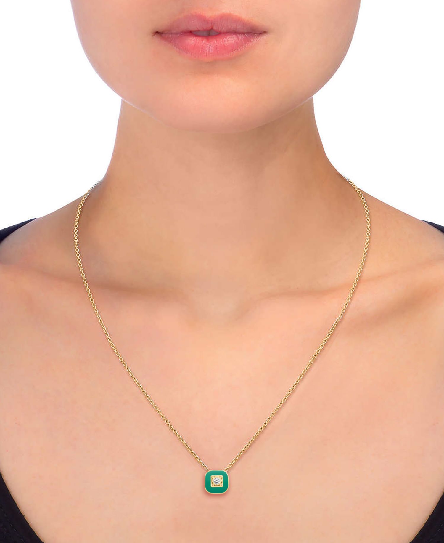 Crystal Enamel Necklace and Earring Set, 2-Piece