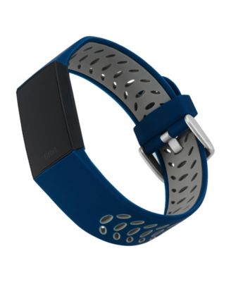 WITHit Navy and Grey Silicone Sport Band designed for Fitbit Charge 3 4 Macy s