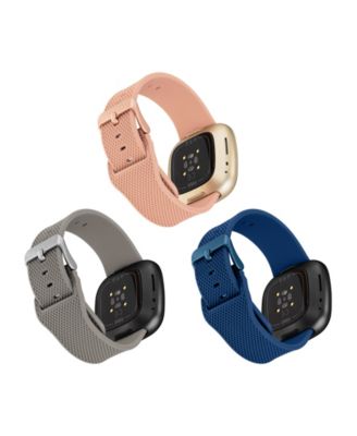 Silicone Woven Band 3-Pack designed for the Fitbit Versa, Versa 2 And Versa Lite