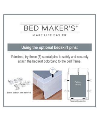 Bed Maker's Magic Skirt Tailored Bed Skirt, Queen