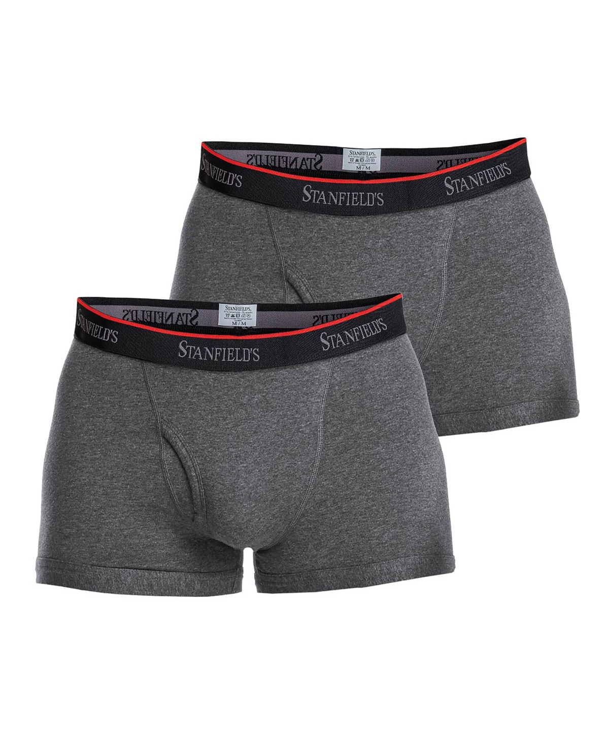 Cotton Stretch Men's 2 Pack Trunk Underwear - Graphite