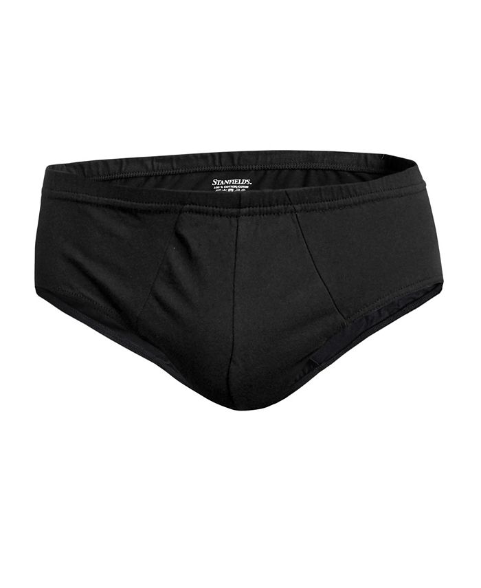 Standfield's Men's 6-Pack Cotton Brief Underwear Black, Size X-Large