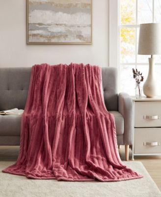 Ultra Plush Raschel Mink Blanket, Twin/Full