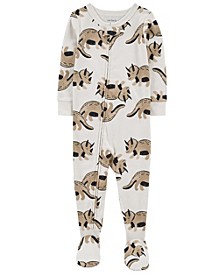 Toddler Boys 1-Piece Dinosaur Snug Fit Long Sleeves Footie Pajama