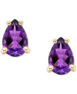 Amethyst Pear Stud Earrings (3/4 ct. t.w.) in 14k Gold