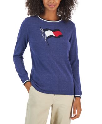 Tommy Hilfiger - Women's Lucy Flag Lurex Cotton Sweater