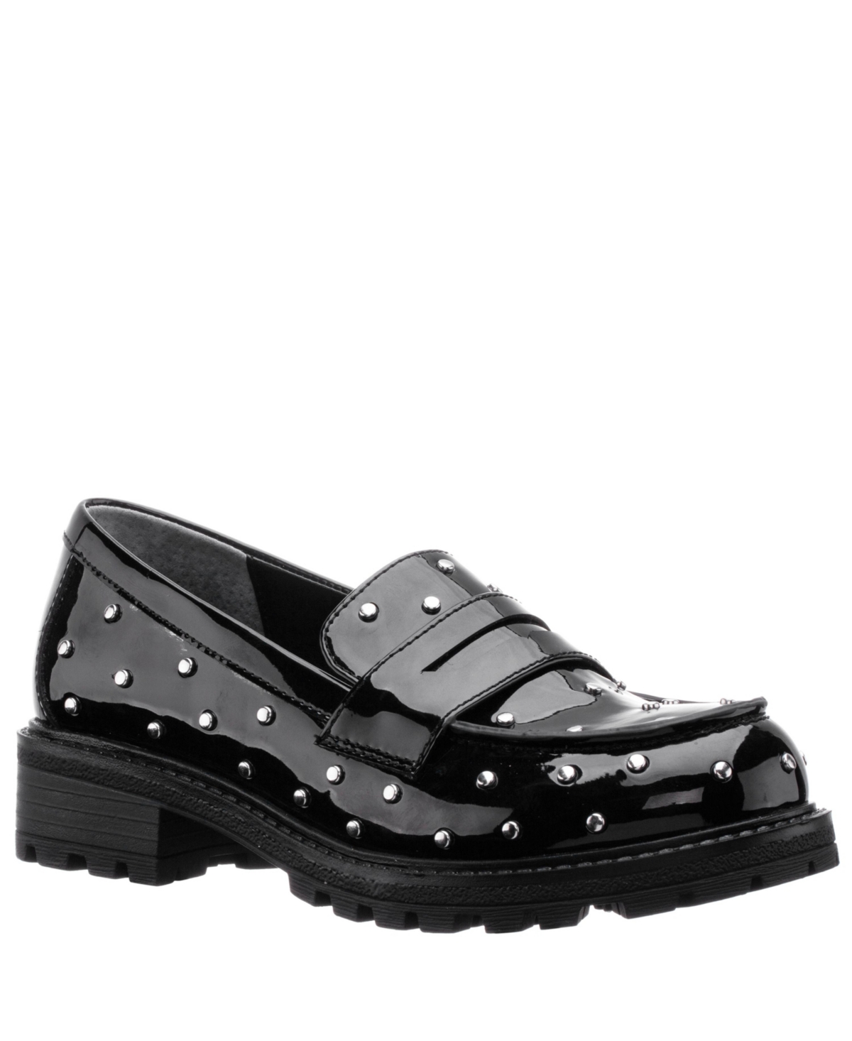 Shop Nina Big Girls Loafers In Black Patent