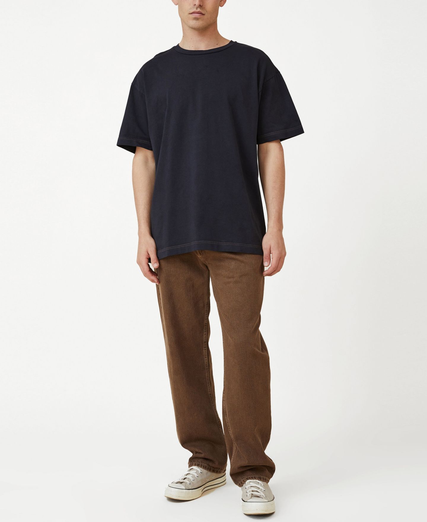 Мужская футболка Cotton On Heavy Weight, цвет: Чёрный — фото 4