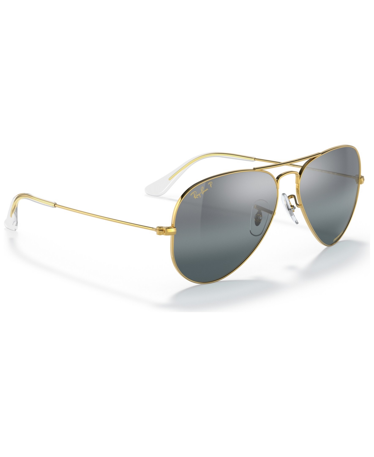 Ray-Ban Unisex Polarized Sunglasses, RB3025 Aviator Large Metal - Legend Gold-Tone 1