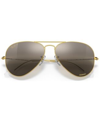 Unisex Polarized Sunglasses, RB3025 AVIATOR LARGE METAL