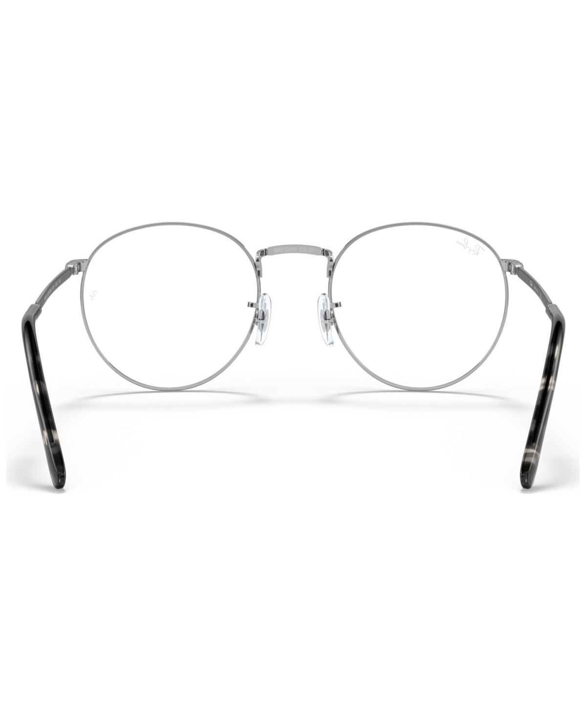 Ray Ban Rb3637v New Round Unisex Phantos Eyeglasses In Silver Tone