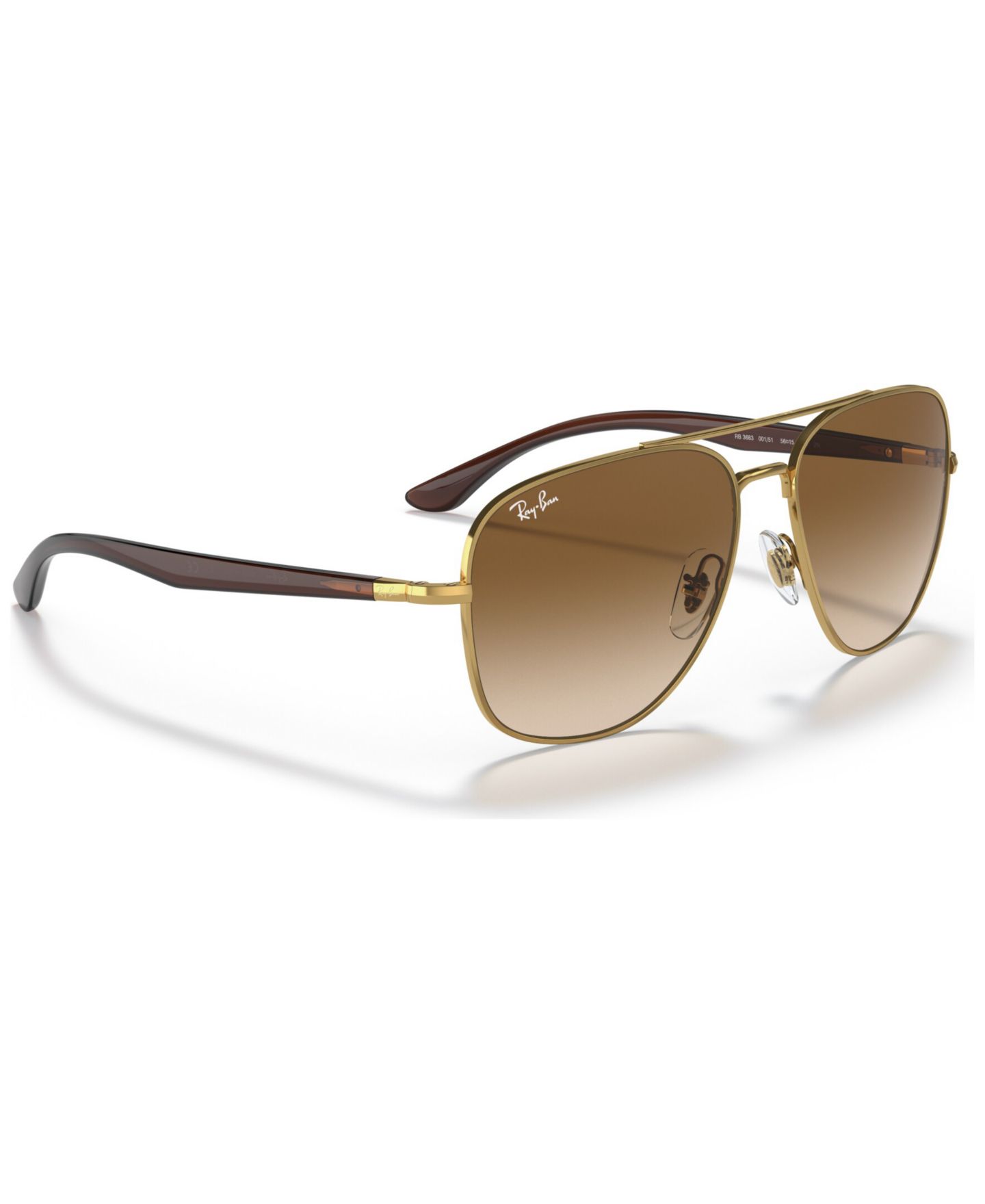 Солнцезащитные очки Ray-Ban Unisex Sunglasses, RB3683 56, цвет: Чёрный — фото 10