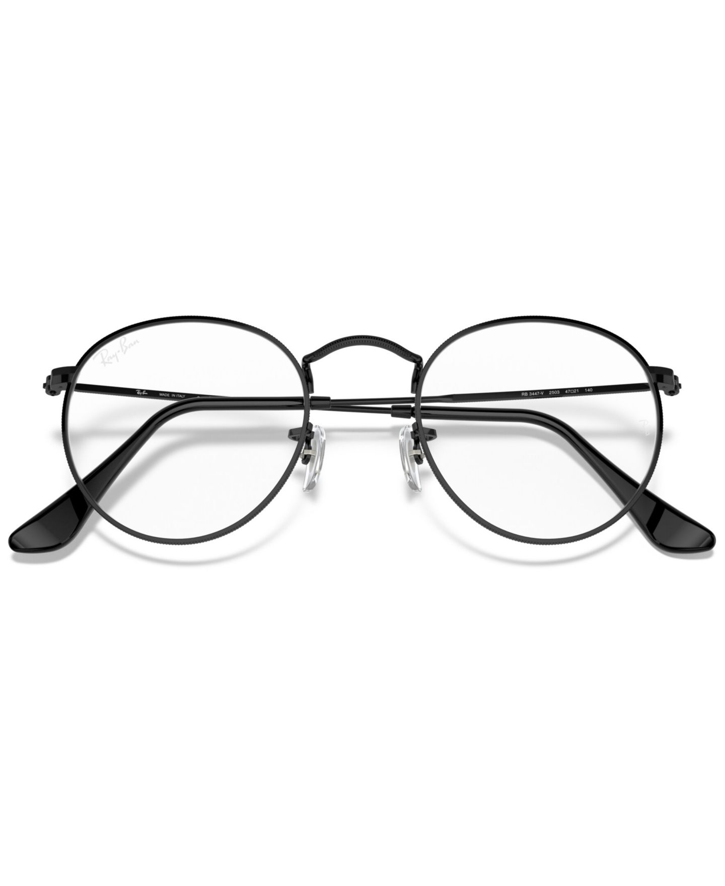 Очки Ray-Ban Unisex Round Metal RB3447V Round Metal Eyeglasses, цвет: Чёрный серебряный — фото 14