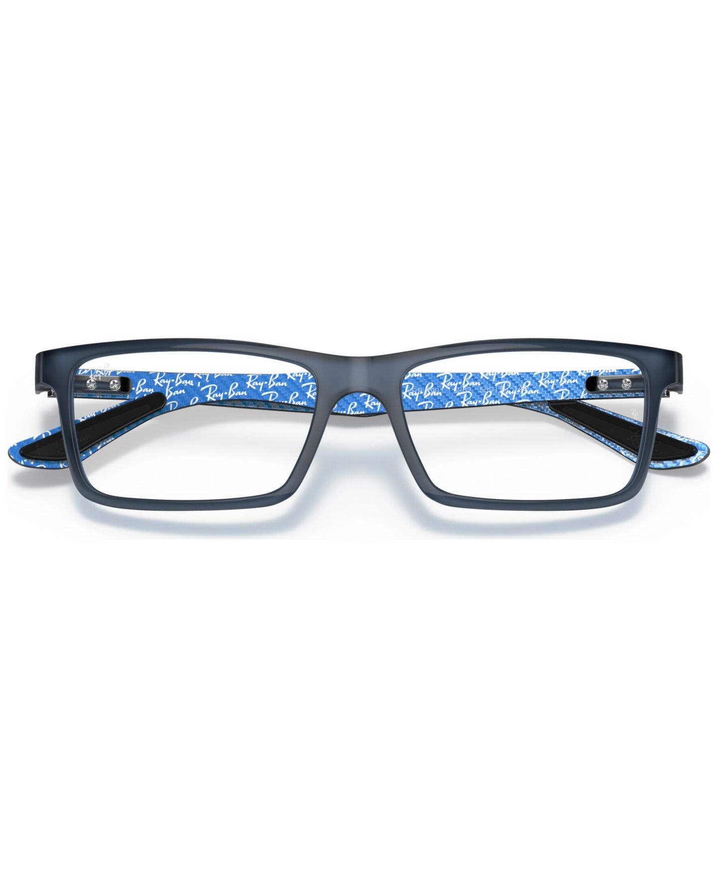Очки Ray-Ban Unisex Square Plastic RB8901 Optics Eyeglasses, цвет: Синий — фото 4