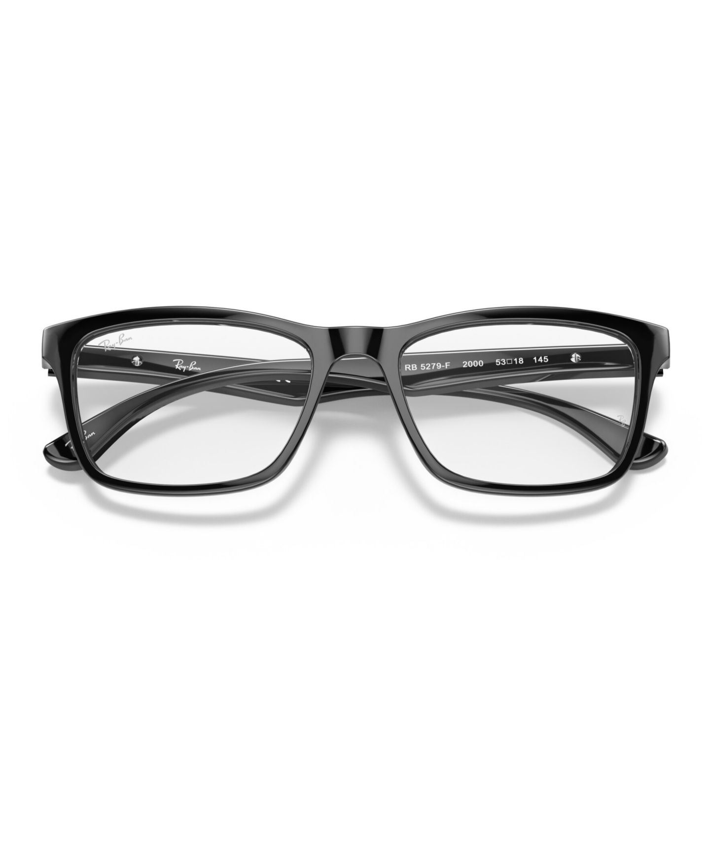 Очки Ray-Ban Unisex Square Plastic RB5279F RB5279 Optics Eyeglasses, цвет: Чёрный — фото 5