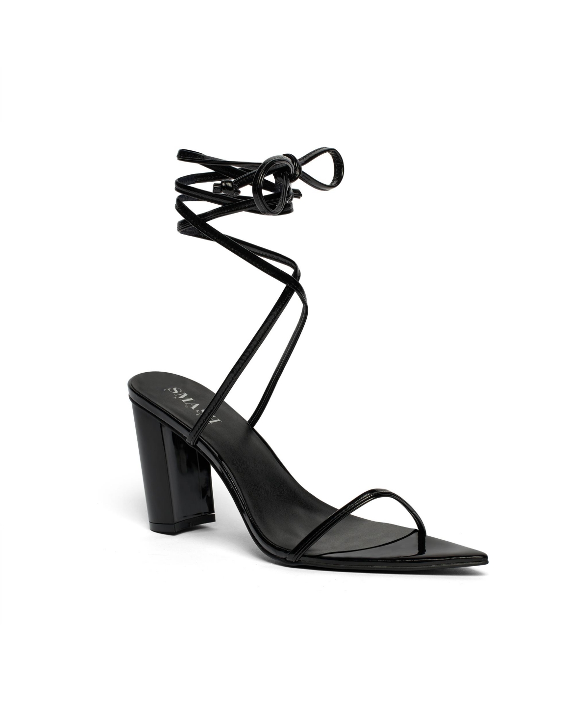 Women's Onyx Wraparound Ankle Strap Dress Sandals - Extended sizes 10-14 - Black